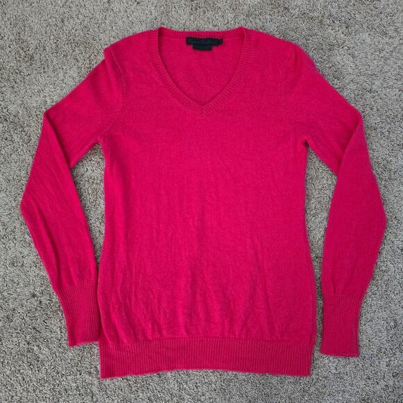 Enzo Mantovani Pink 100% Cashmere V-Neck Sweater M CozyLuxe Minimalist Soft Girl - Picture 4 of 8